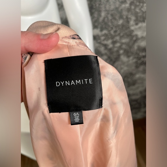 Pink Leaf Print Blazer - Picture 8 of 9